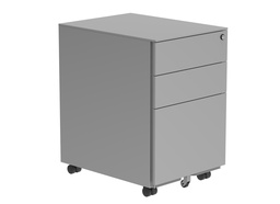 [COREUSMP3SV] Steel Mobile Under Desk Office Storage Unit | 3 Drawers | Silver