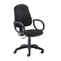 [CH2804BK+AC1002] Calypso 2 Single Lever Office Chair with Fixed Back and Fixed Arms