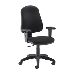 [CH2804BK+AC1040] Calypso 2 Single Lever Office Chair with Fixed Back and Adjustable Arms